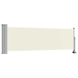 vidaXL Tuinscherm uittrekbaar 80x300 cm crèmekleurig