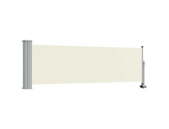 vidaXL Tuinscherm uittrekbaar 80x300 cm crèmekleurig