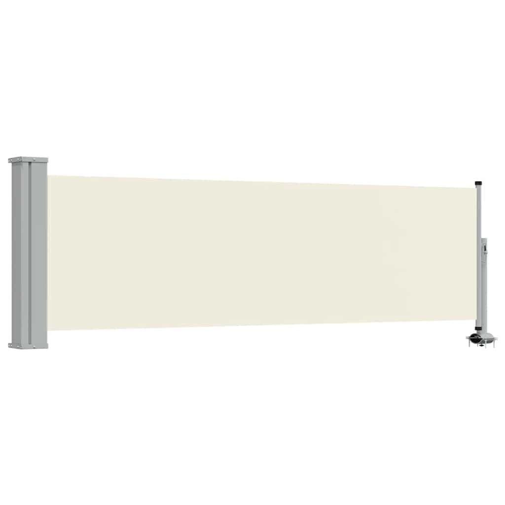 vidaXL Tuinscherm uittrekbaar 80x300 cm crèmekleurig