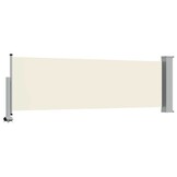 vidaXL Tuinscherm uittrekbaar 80x300 cm crèmekleurig