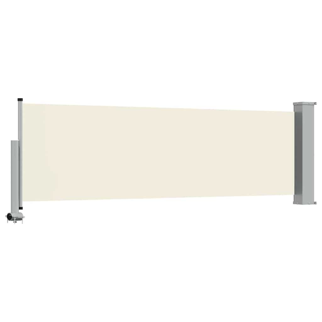 vidaXL Tuinscherm uittrekbaar 80x300 cm crèmekleurig