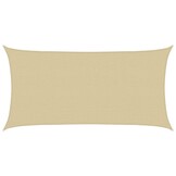 vidaXL Zonneschaduwzeil Rechthoekig 2 x 6 m HDPE Beige