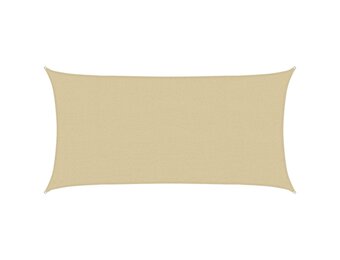 vidaXL Zonneschaduwzeil Rechthoekig 2 x 6 m HDPE Beige