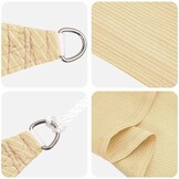 vidaXL Zonneschaduwzeil Rechthoekig 2 x 6 m HDPE Beige