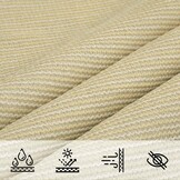 vidaXL Zonneschaduwzeil Rechthoekig 2 x 6 m HDPE Beige
