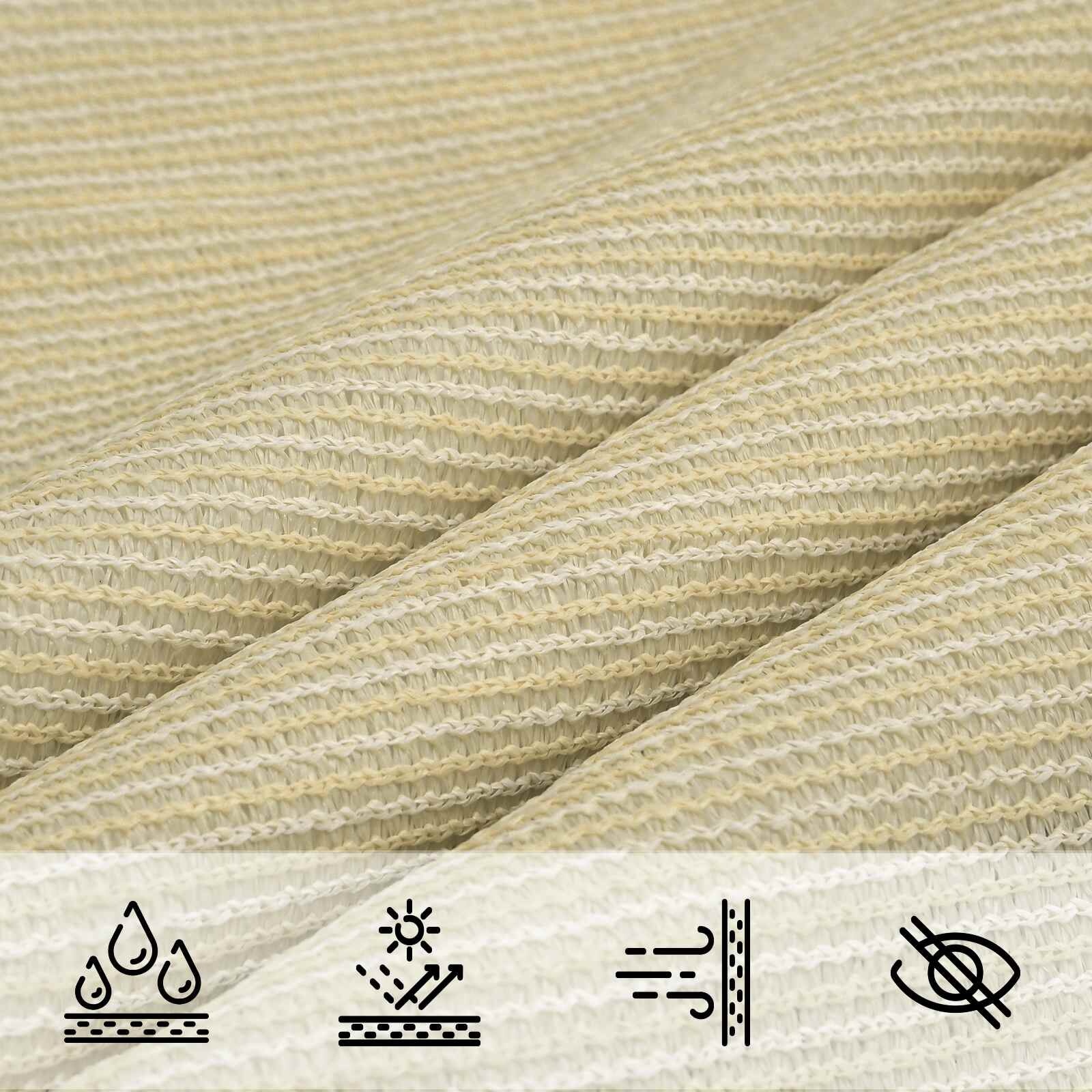 vidaXL Zonneschaduwzeil Rechthoekig 2 x 6 m HDPE Beige