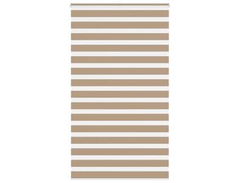 vidaXL Zebra Blind 120x200 cm stofbreedte 115,9 cm polyester zandbruin