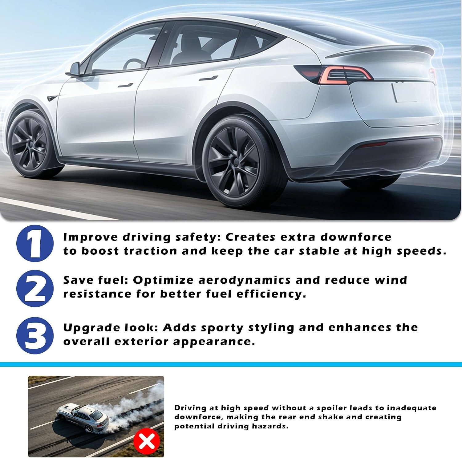 Arcoche Achterspoiler voor Tesla Model 3 2016-2023 - Carbonlook Mat