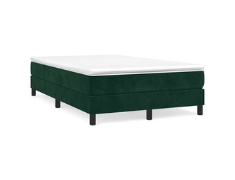 vidaXL Bedframe zonder matras 120x200 cm fluweel donkergroen