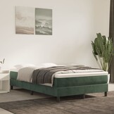 vidaXL Bedframe zonder matras 120x200 cm fluweel donkergroen