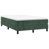 vidaXL Bedframe zonder matras 120x200 cm fluweel donkergroen