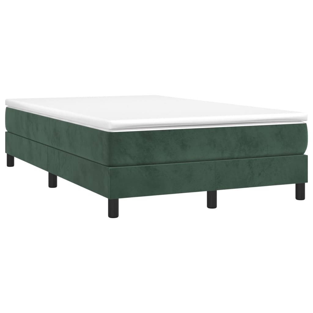vidaXL Bedframe zonder matras 120x200 cm fluweel donkergroen