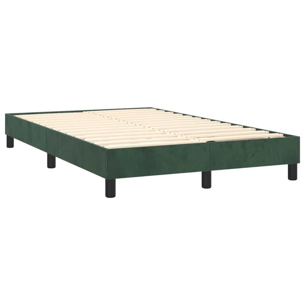 vidaXL Bedframe zonder matras 120x200 cm fluweel donkergroen