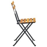 vidaXL Bistrostoelen inklapbaar 4 st massief acaciahout