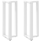 Set van 2 T-vormige Bartafelpoten - Staal Wit - 40x35x100-101 cm - 41% Korting