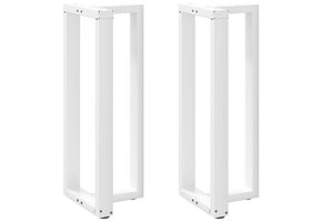 Set van 2 Bartafelpoten Staal Wit T-vormig 40x35x(100-101) cm - 34% Korting