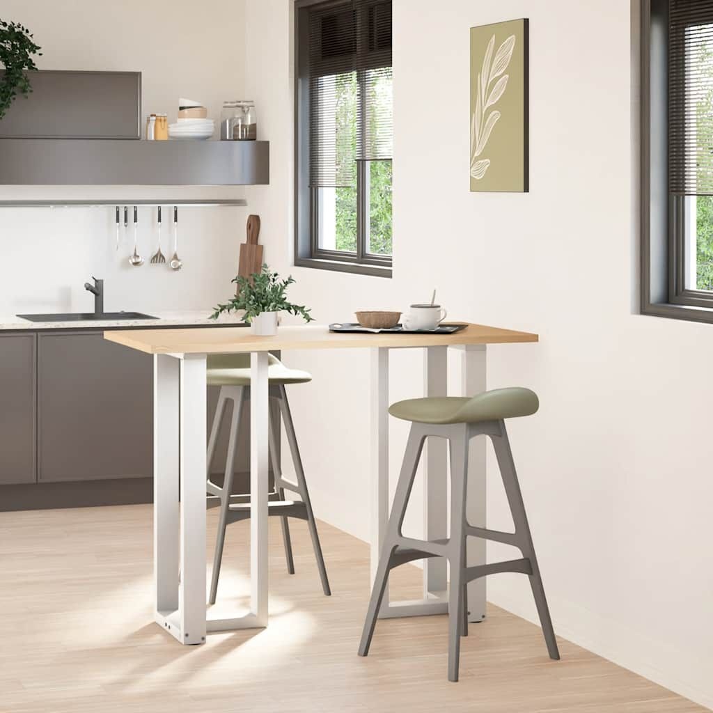 Set van 2 T-vormige Bartafelpoten - Staal Wit - 40x35x100-101 cm - 41% Korting