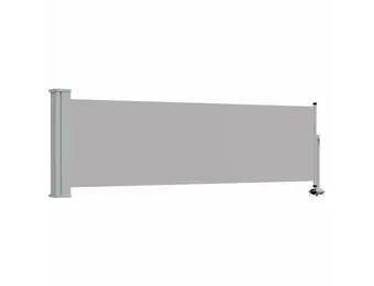 vidaXL Tuinscherm uittrekbaar 80x300 cm grijs