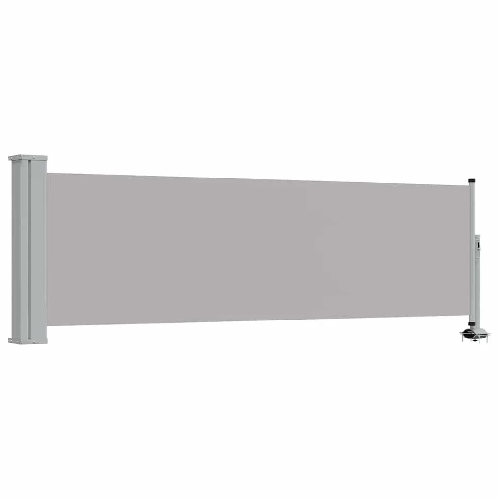 vidaXL Tuinscherm uittrekbaar 80x300 cm grijs