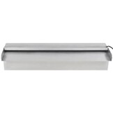 vidaXL Zwembadwaterval met LED's rechthoekig 45 cm roestvrij staal