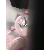 vidaXL Kroonluchter met kralen rond 3xE14 roze