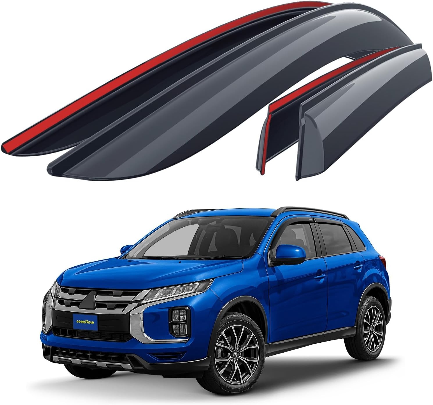 Goodyear Winddeflectors voor Volkswagen Jetta 2018-2026 - Set van 4 - In-channel