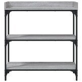 vidaXL Wandtafel met schappen 75x30x80 cm grijs sonoma eikenkleurig