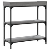 vidaXL Wandtafel met schappen 75x30x80 cm grijs sonoma eikenkleurig