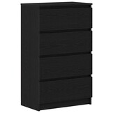 vidaXL Dressoir 60x35x98,5 cm spaanplaat zwart eikenkleurig