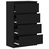 vidaXL Dressoir 60x35x98,5 cm spaanplaat zwart eikenkleurig