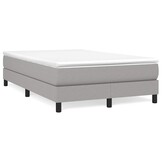 vidaXL Boxspring bed 120x200 cm stof lichtgrijs