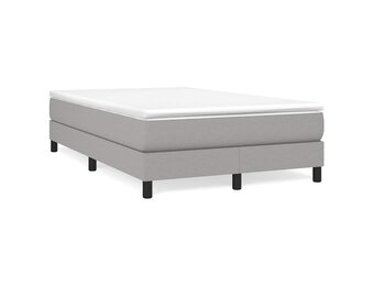 vidaXL Boxspring bed 120x200 cm stof lichtgrijs