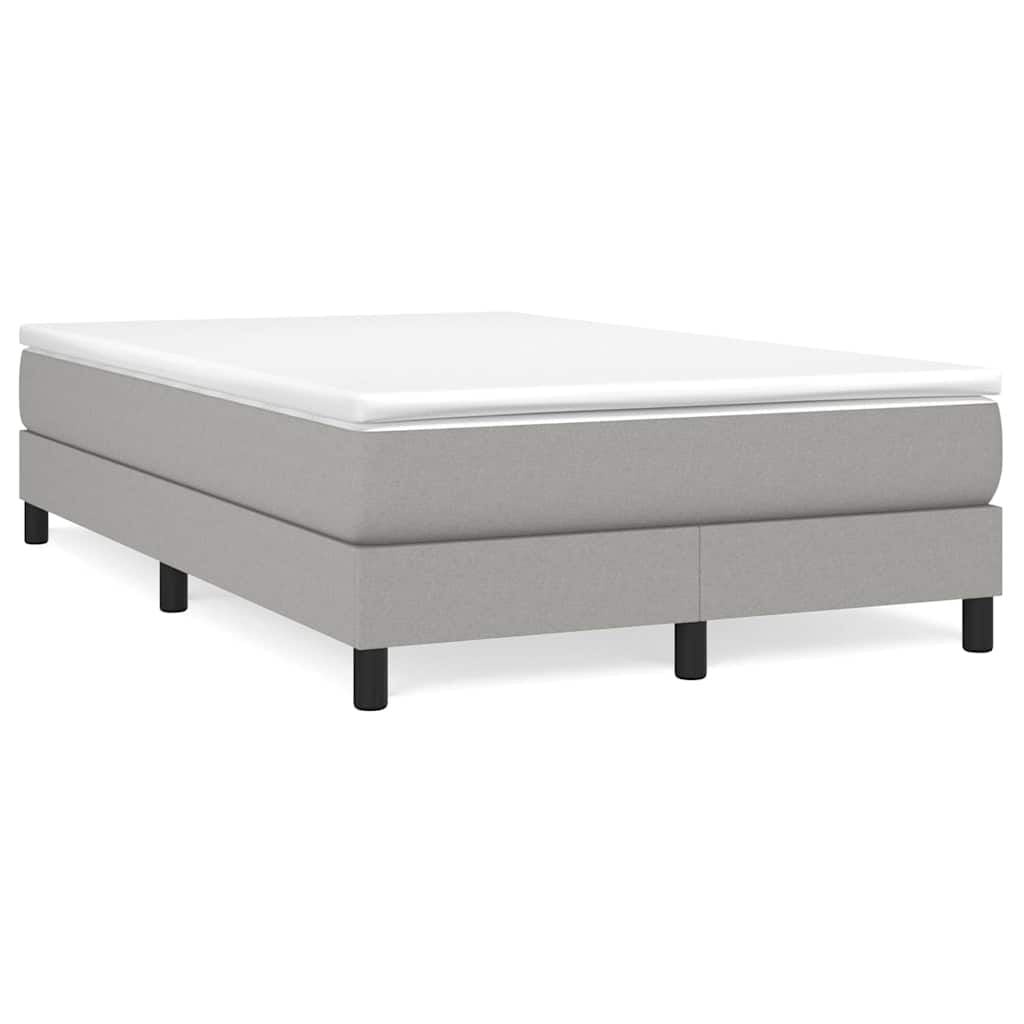 vidaXL Boxspring bed 120x200 cm stof lichtgrijs