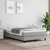 vidaXL Boxspring bed 120x200 cm stof lichtgrijs