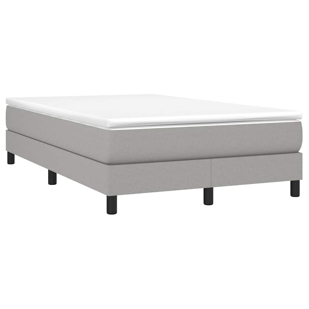 vidaXL Boxspring bed 120x200 cm stof lichtgrijs