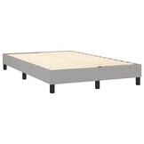 vidaXL Boxspring bed 120x200 cm stof lichtgrijs
