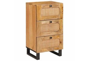 VidaXL Dressoir Massief Mango Hout Bruin - 3 Laden - 34% Korting