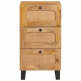 vidaXL Dressoir met lade Bruin 40 x 33 x 75 cm Massief Mango Hout