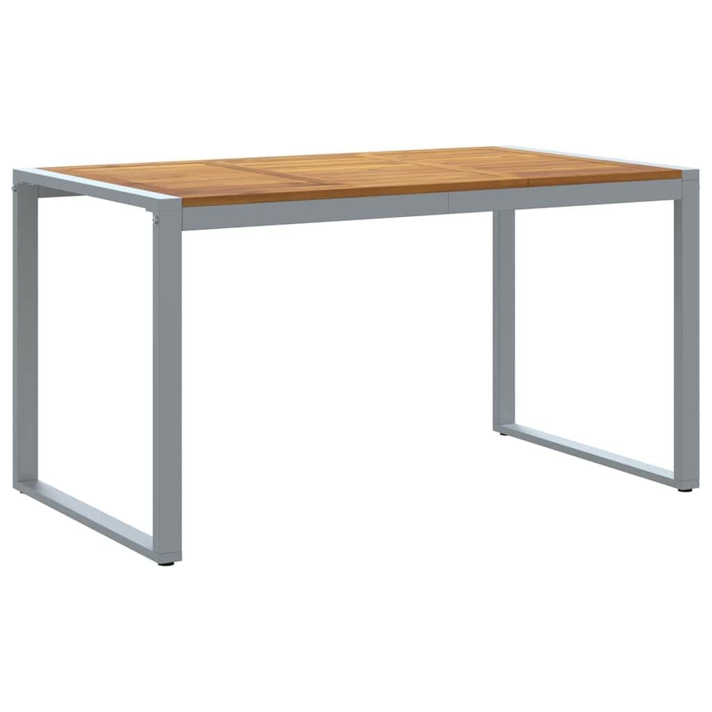 Tuintafel Massief Acaciahout & Metaal - 140x80x75 cm - 54% Korting