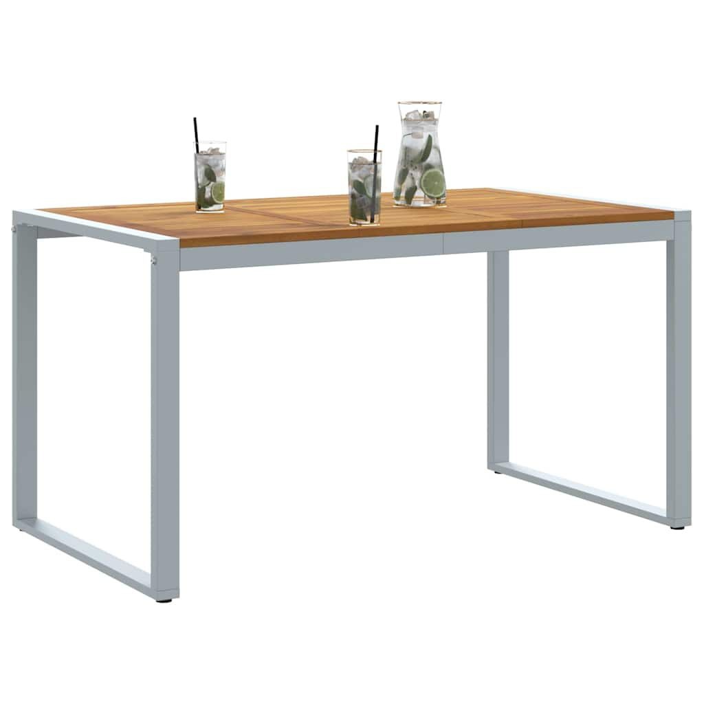 Tuintafel Massief Acaciahout & Metaal - 140x80x75 cm - 54% Korting