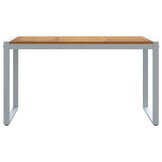 Tuintafel Massief Acaciahout & Metaal - 140x80x75 cm - 54% Korting