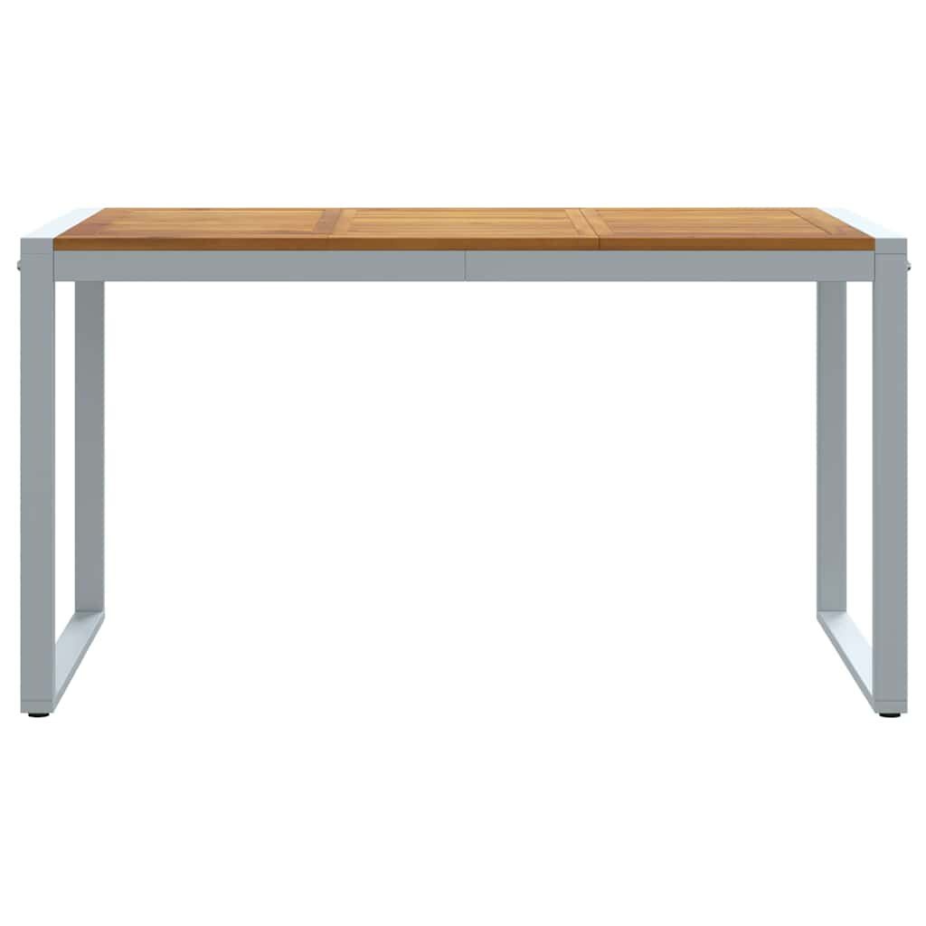 Tuintafel Massief Acaciahout & Metaal - 140x80x75 cm - 54% Korting