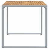 Tuintafel Massief Acaciahout & Metaal - 140x80x75 cm - 54% Korting