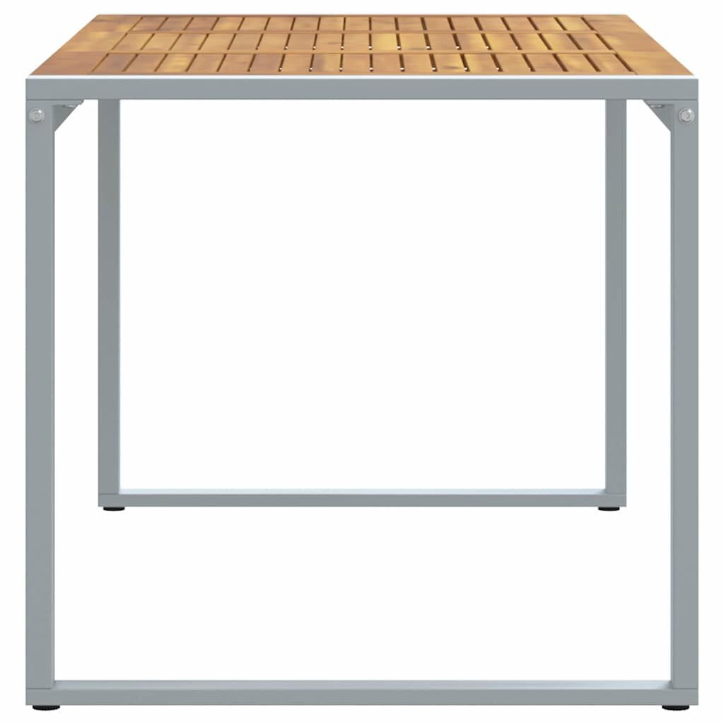 Tuintafel Massief Acaciahout & Metaal - 140x80x75 cm - 54% Korting