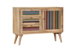 VidaXL Dressoir Massief Mangohout 100x30x75 cm - 59% Korting