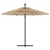 Bruine parasol met stalen paal, 54% korting