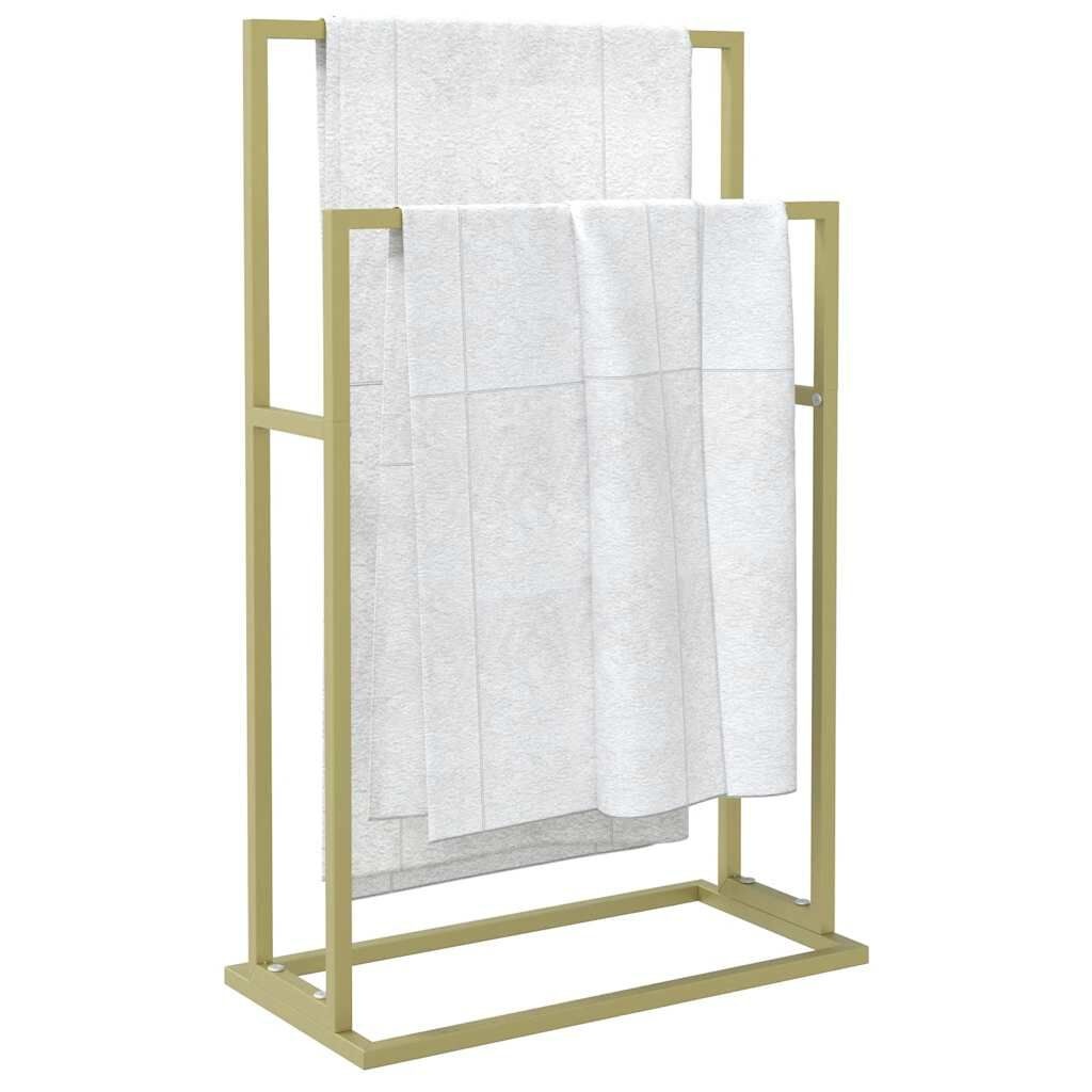 Handdoekenrek Vrijstaand 48x24x78,5 cm IJzer Goudkleurig - 52% Korting
