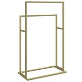 Handdoekenrek Vrijstaand 48x24x78,5 cm IJzer Goudkleurig - 52% Korting
