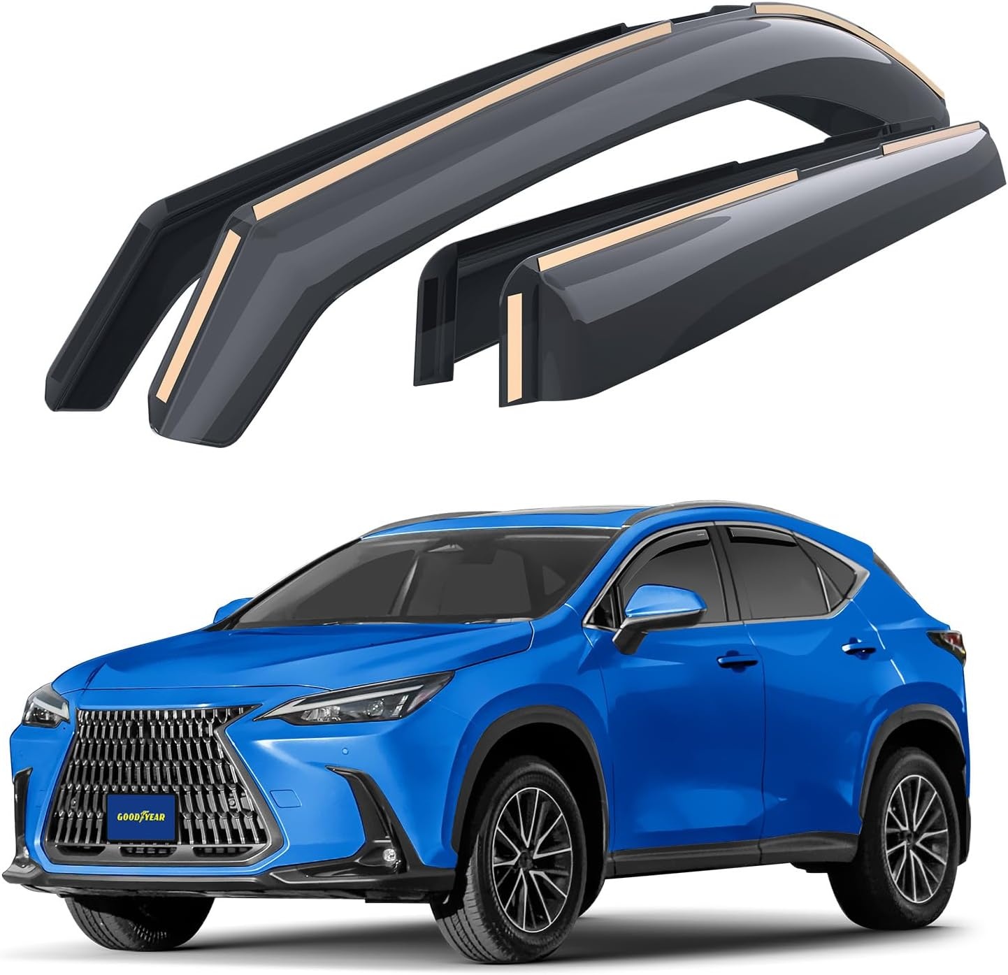 Winddeflectors Set van 4, In-channel, geschikt voor Volkswagen Jetta 2018-2026