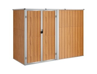 VidaXL Tuinschuur 225x89x161 cm Staal Bruin - 55% Korting